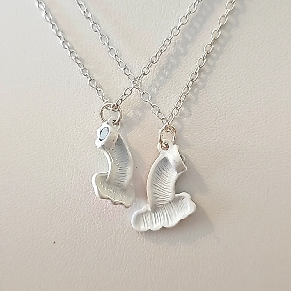 Best Friend Rainbow Geometric Design Pendant Necklace Set